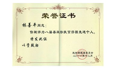 盡心盡力謀發(fā)展 盡職盡責(zé)為和諧--記縣政協(xié)常委、虹潤(rùn)公司董事長(zhǎng)林善平